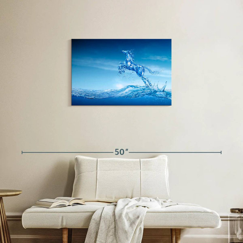 Cheval d'eau, H 20 po x l 30 po