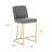 Upholstered Counter Stool With Metal Frame