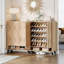 Armoire à chaussures 31,49 po moderne à 6 niveaux en bois naturel avec portes