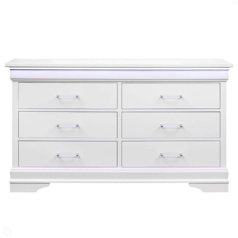 Commode Charlston avec DEL, Blanc