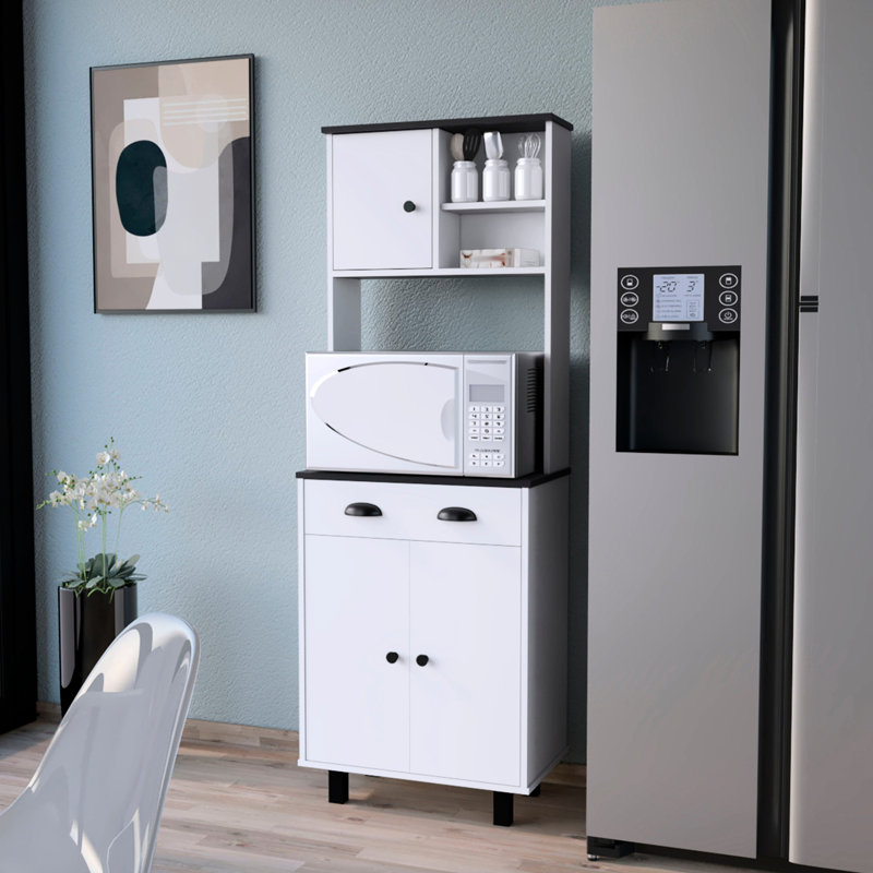 1 garde-manger - blanc et organisez efficacement votre espace de rangement dans 1 tiroir polyvalent, Blanc/Noir