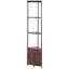 Étagère d'angle à 5 niveaux H 66,1 po x l 12 po avec support à DEL étroit et portes