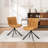 Tufted Swivel Leather Upholstered Side Chairs Modern Dining Chairs with Metal Legs-1051711504