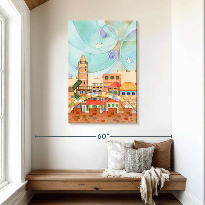 Jerusalem Abstract Sky, 45" H x 30" W