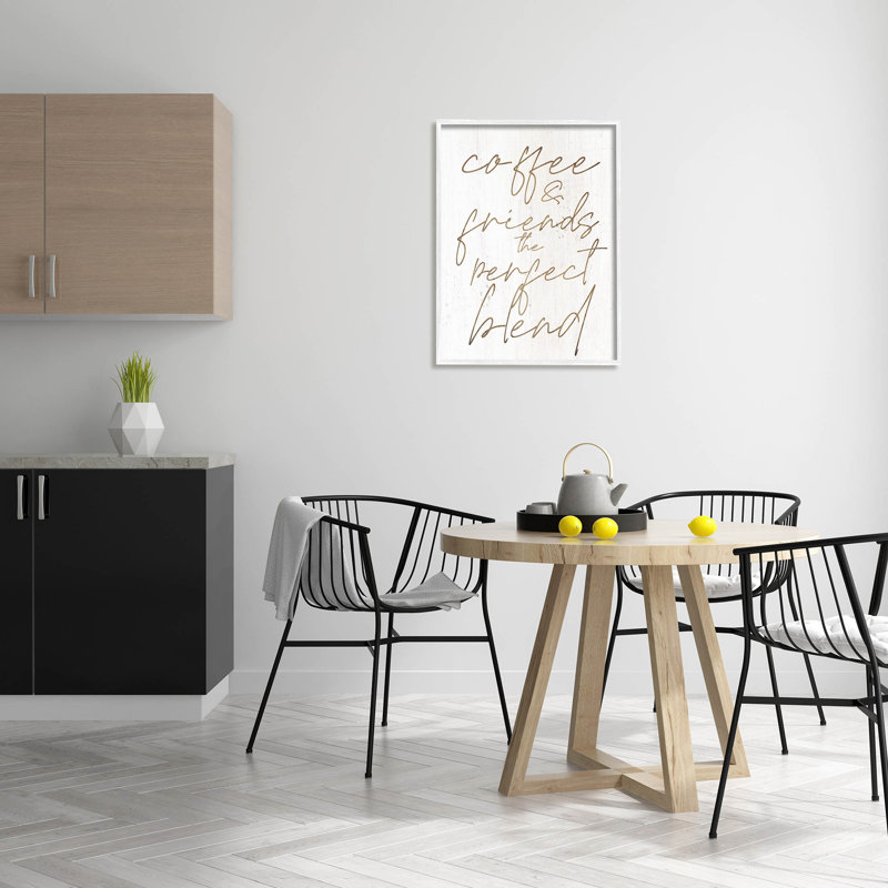 «Coffee & Friends Perfect Blend», estampe numérique encadrée par Lil 'Rue, H 30 po x l 24 po x P 1,5 po