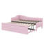 Canapé-lit simple en L rembourré en forme de L avec lit gigogne relevable-804897741