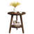 Dark Brown Wood Top/Black Base