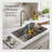 26”W x 18”D 304 Stainless Steel Undermount Single Bowl Kitchen Sink-123764932