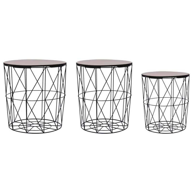 Andella Frame Coffee Table with Storage, Black