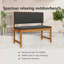 vidaXL Garden Chair Brown 39.37 x 19.69 x 35.83 in Solid Acacia wood-295899151