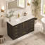 Meuble-lavabo de salle de bain avec rangement abondant, portes à fermeture douce et 9 tiroirs pour un design élégant et fonctionnel
