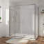 Bathroom Shower Enclosure Cubicle Double Sliding Door with 700mm Side Panel Screen - 1900 x 1600 mm-1041131142