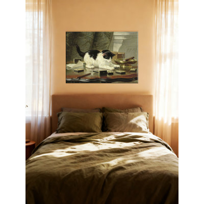 "Cat at Play" Print on Wrapped Canvas