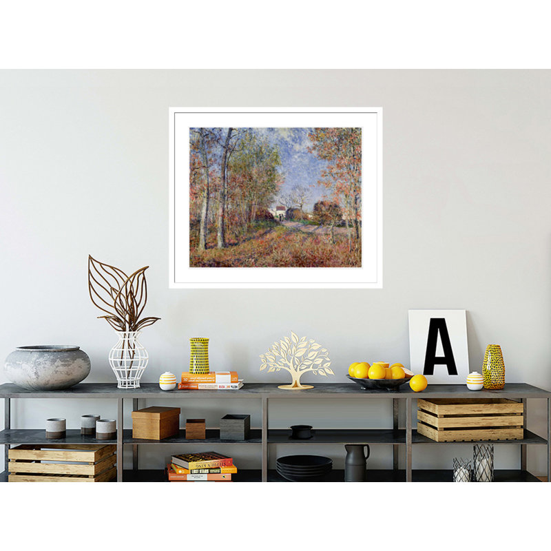 «A Corner of the Woods at Sablons» par Alfred Sisley, impression giclée sur cadre, H 33,5 po x l 39,48 po