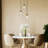 3 - Light Cluster Bell Pendant Black and Gold with Glass shade