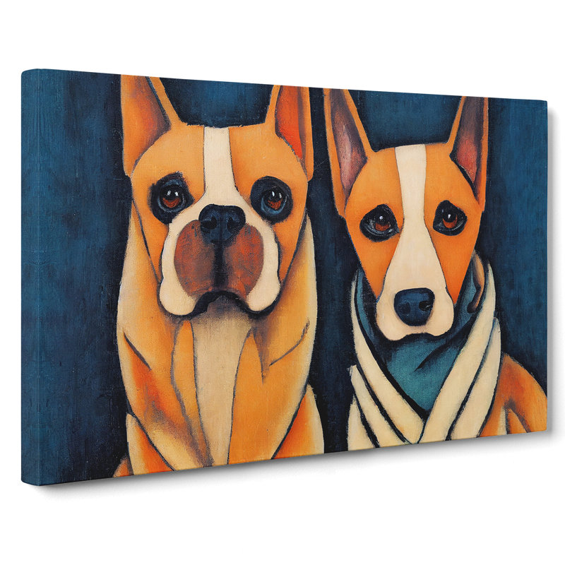 Two Dogs - Wrapped Canvas, 35cm H x 50cm W x 3cm D
