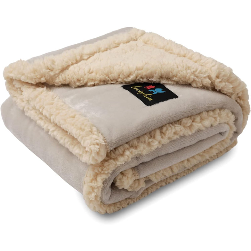 Couverture en velours pour animaux, Gris, L 50 po x L 60 po