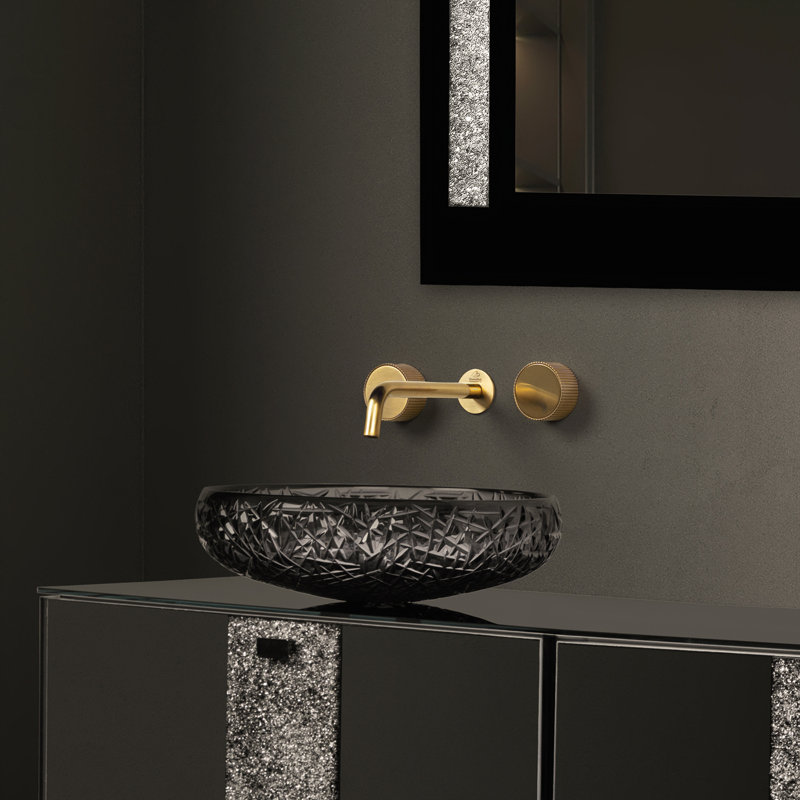 Primo Luxury Wall-Mount Bathroom Faucet, Matte Nickel