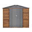 Remise à outils 6 * 8 pi - Structure en fer et système de ventilation - Portes modernes en cèdre