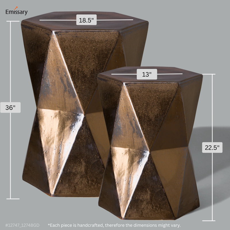 Zirke Ceramic Accent Stool