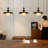 42.52"  Retro Brown Walnut Pendant Light