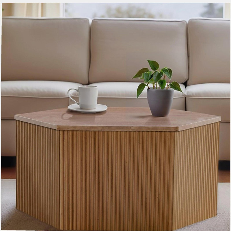 Fluted Hexagon Coffee Table