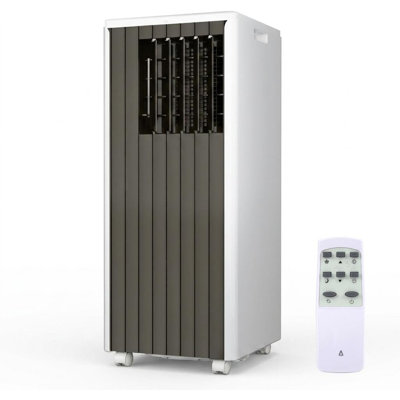8000 BTU Portable Air Conditioner - 3-in-1 Cooling, Dehumidifier & Fan - Quiet Operation, Remote Control, 24H Timer, Window Kit - Cools Up to 350 Sq.Ft - Compact Freestanding AC for Home, All-dark Top