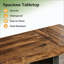 Table bistro avec motif grain de bois