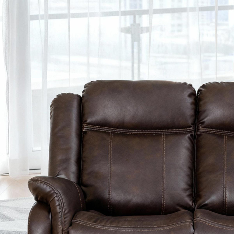 Causeuse inclinable 56,69 po, Brun