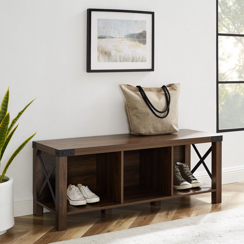 Larenda Storage Bench, Dark Walnut
