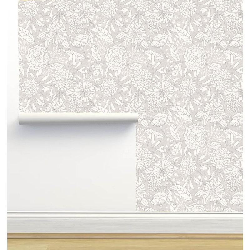 Rouleau de papier peint auto-adhésif texture L 2,16 pi x l 5 po Amy Mac Ready Designs, Lavande doux