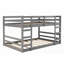 Lit superposé double au dessus d'un lit double (L 77,4 po x l 58 po x H 48 po) - Aucun sommier requis, fabrication en pin durable-221870811
