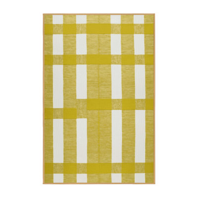 Machine Washable Botanical Brown Area Rug
