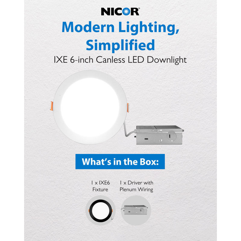 6-Inch Recessed Selectable LED Wafer (12-Pack), White
