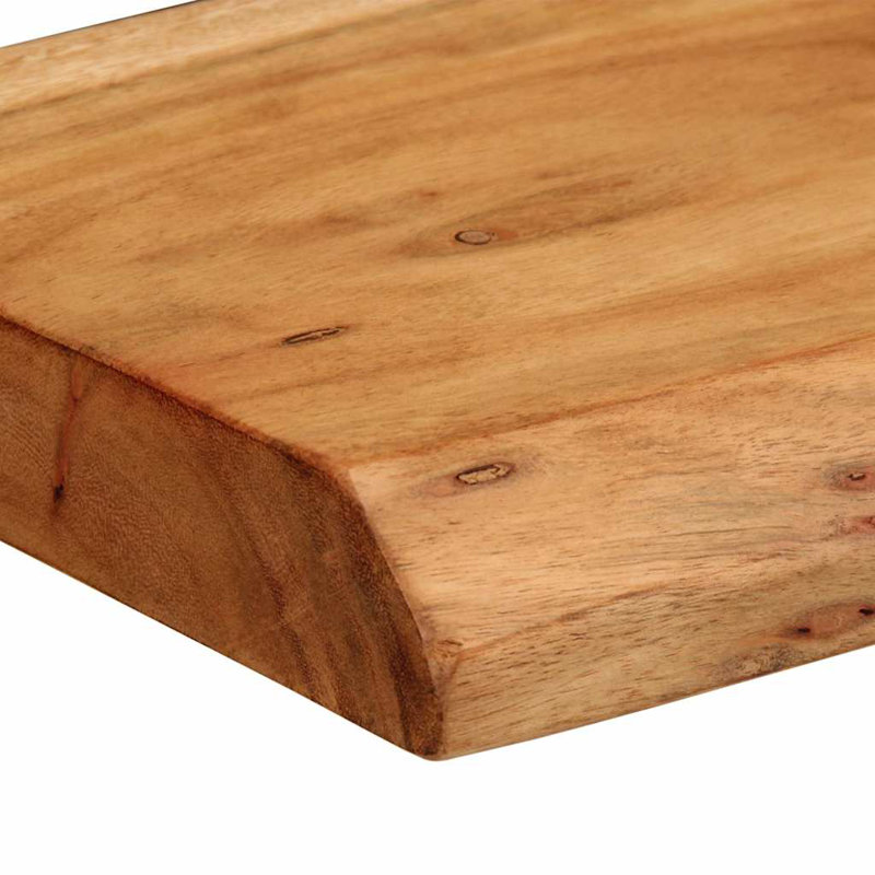 Wall Shelves 2 Pcs Solid Wood Acacia, 3.5cm H x 30cm W x 20cm D