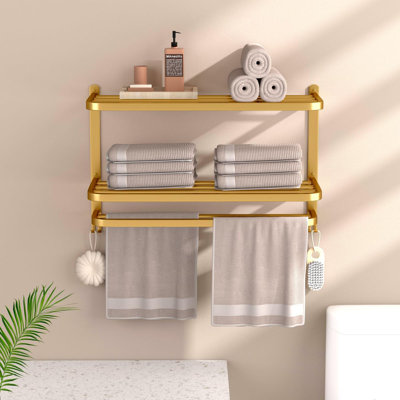 BANOLUX 36-Inch Single Towel Bar - Matte Black Stainless Steel Bathroom Towel Rack (SUS304, Wall Mounted) - View #3