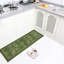 Parrottsville Home Decor Tapis antidérapant en caoutchouc antidérapant ultra résistant à l'eau et doux, durable, tissé, tapis, tapis, intérieur, intérieur, jacquard, tapis de cuisine décoratif, ensemble de 2 pièces vert lime-421188054