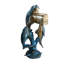 Sculpture de boîte aux lettres en bronze lamantin avec trois vaches de mer 27 po x 27 po x H 55 po