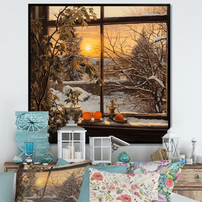 Frosty Winter Landscape Sunrise III - Art mural paysage d'hiver