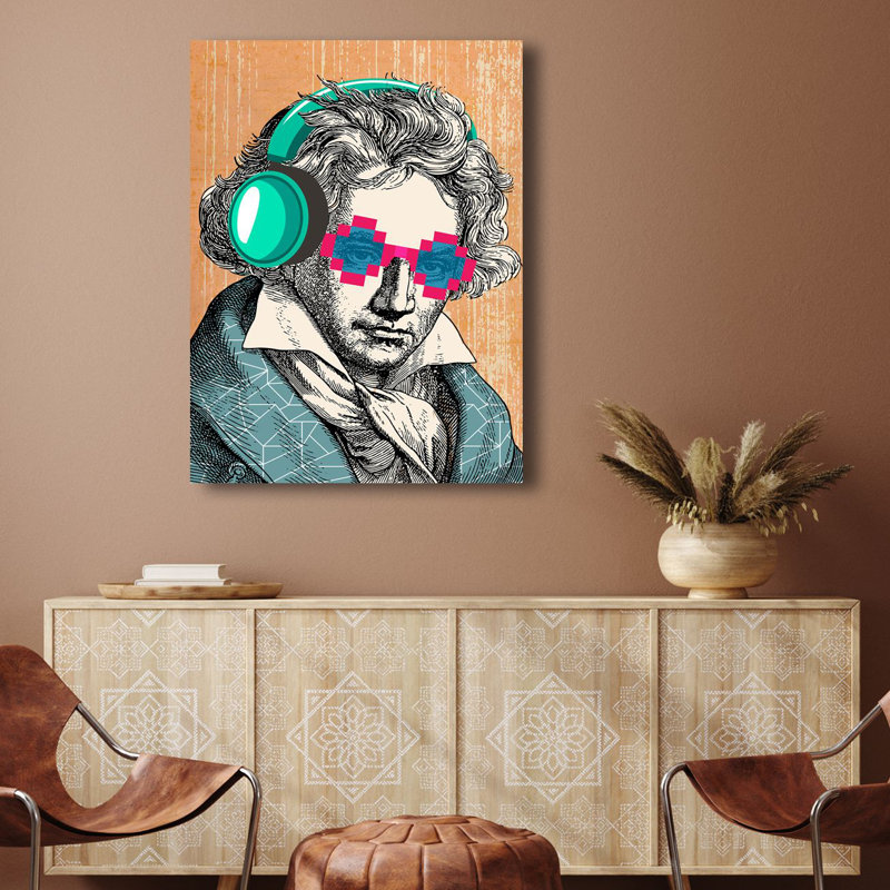 Ludwig van Beethoven 1 Piece Wrapped Canvas Wall Art, 100cm H x 70cm W