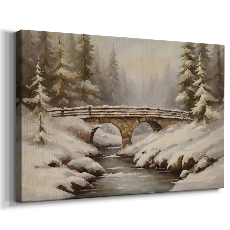 Paysage rétro CLCLVI, H 9 po x l 13 po x P 1,5 po, Toile tendue