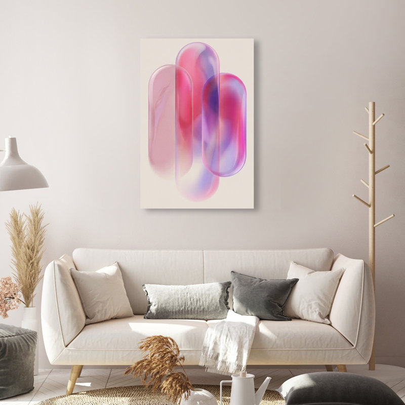 Pink Topaz Gradient Print by Oliver Gal, 54"H x 36"W, Gallery Wrapped