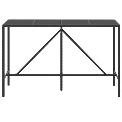 Leithan Rectangular Outdoor Bar Table , 180cm cm W 70cm cm D