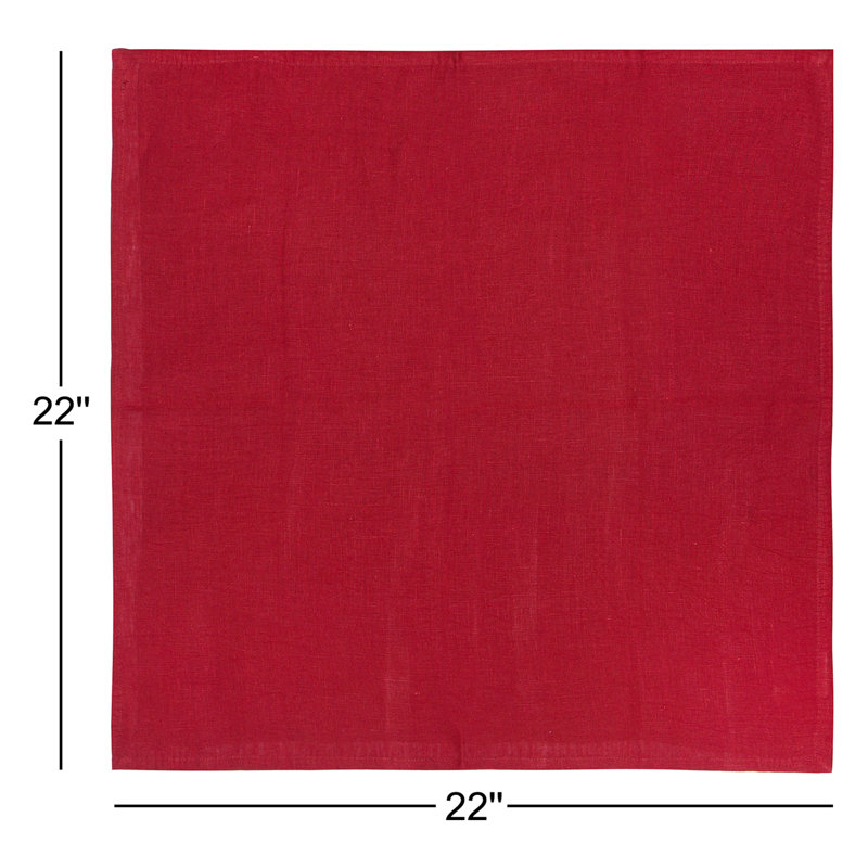 Saint-Rémy D’Or Linen Square Napkins, Rouge