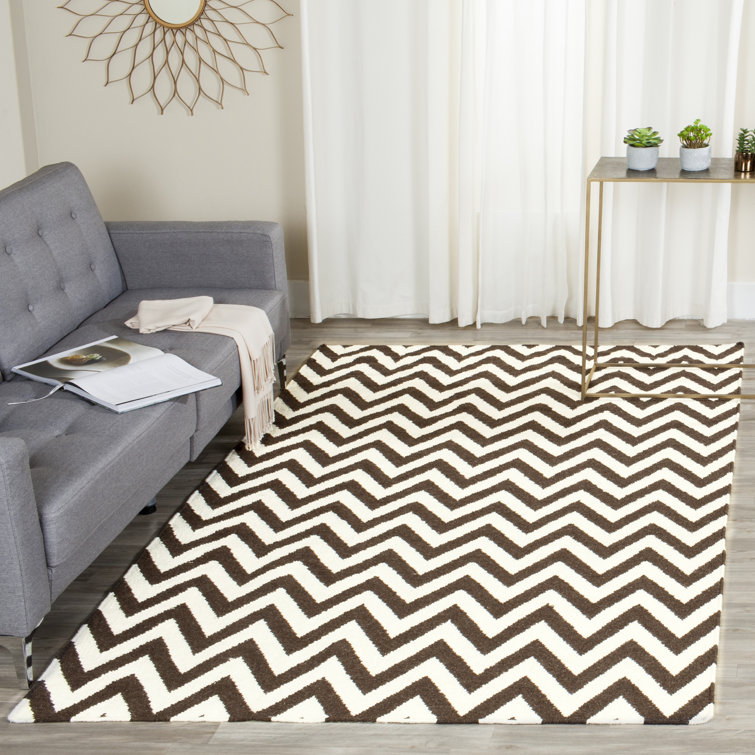 Darien Chevron Wool Hand Woven Area Rug