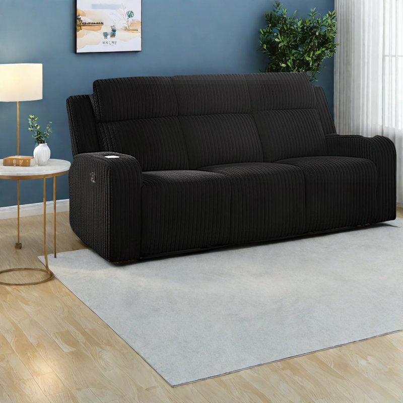 Fauteuils inclinables en velours côtelé de qualité supérieure, canapé de cinéma maison moderne avec Bluetooth et recharge sans fil