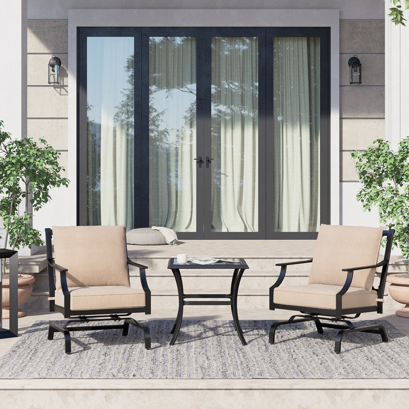 Palm City 2 - Person Patio Conversation Set, Sand
