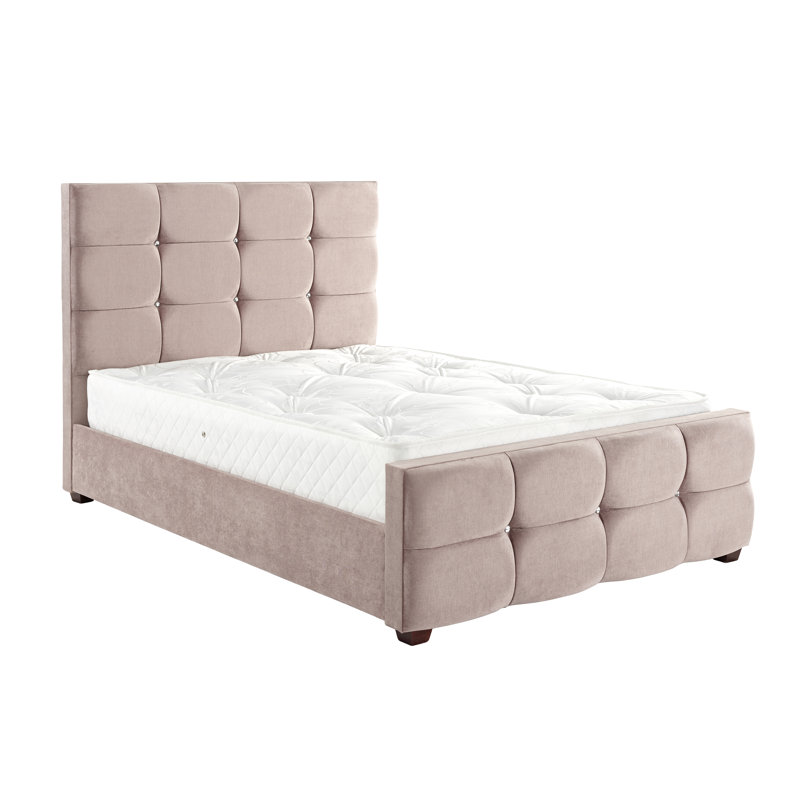 Darrell Upholstered Bed, Single (3'), Kensington Lilac