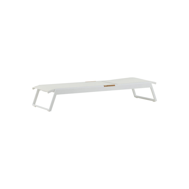 Anoki 195cm Long Single Chaise, White