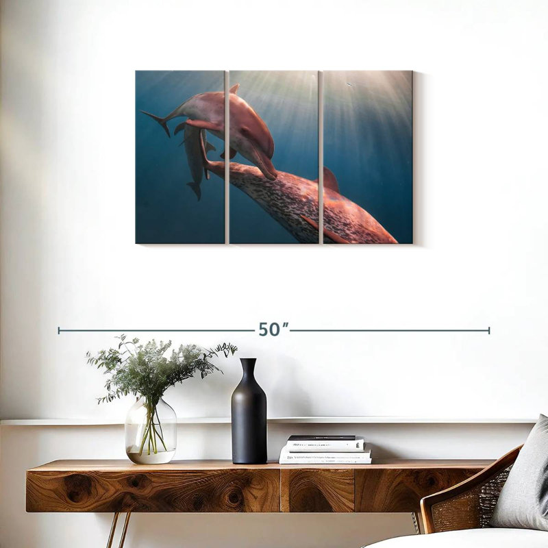 Brampt Amazon River Dolphins, 20" H x 33" W